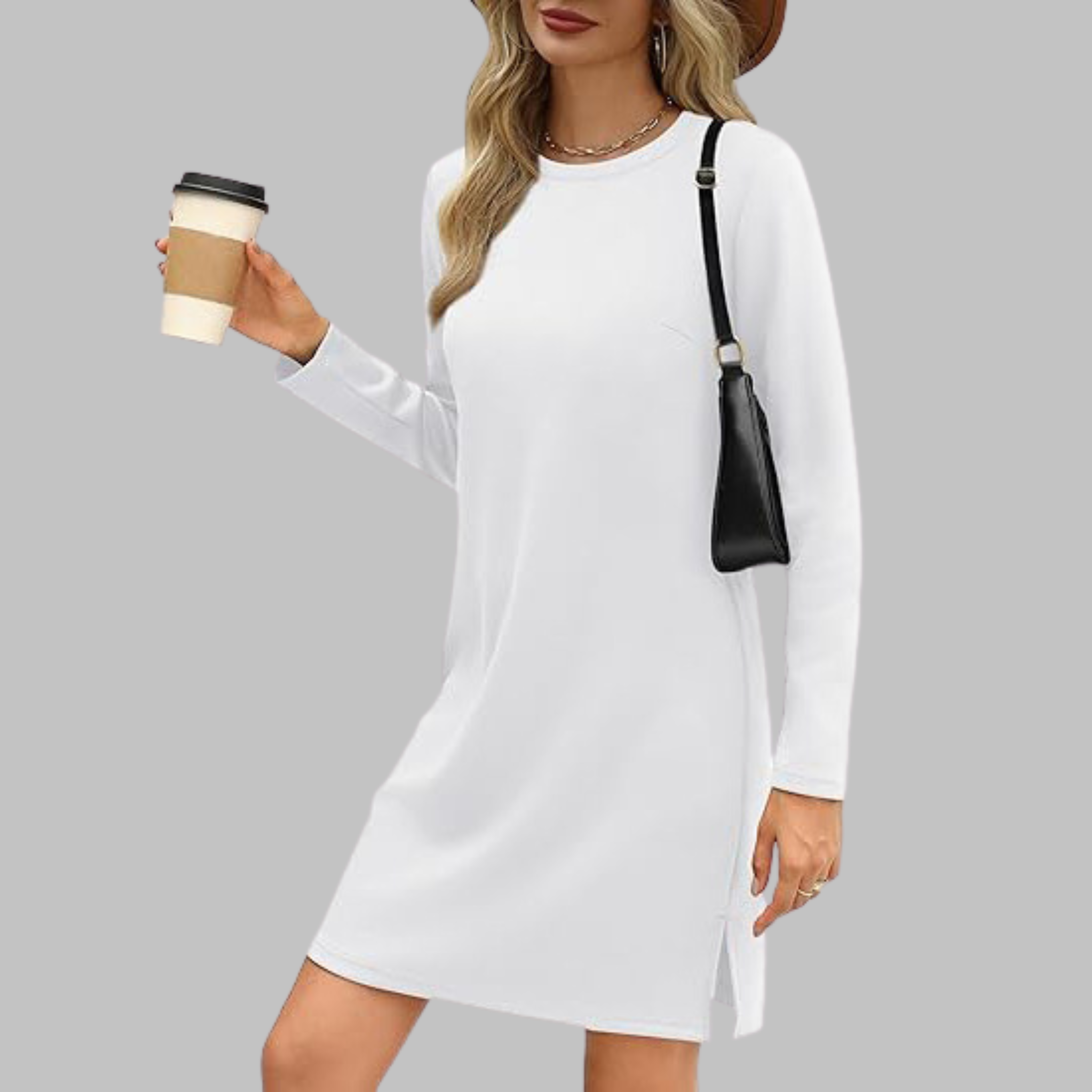 Patricia | Long Sleeve Mini Dress – Timeless Comfort & Elegance