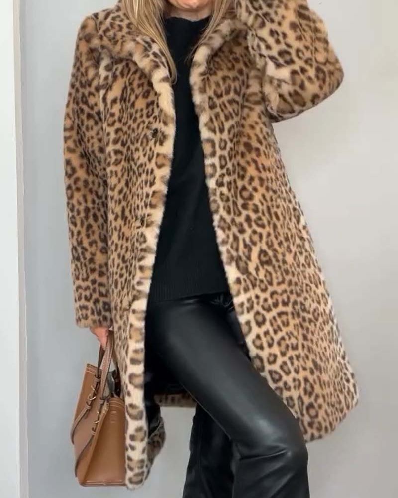 Leosa | Soft Long Leopard Coat