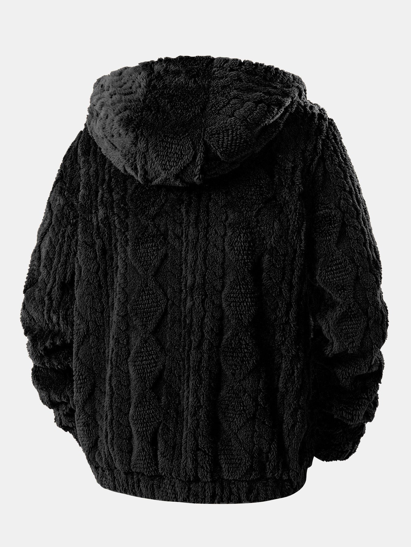 Bert | Geometric Jacquard Teddy Hoodie