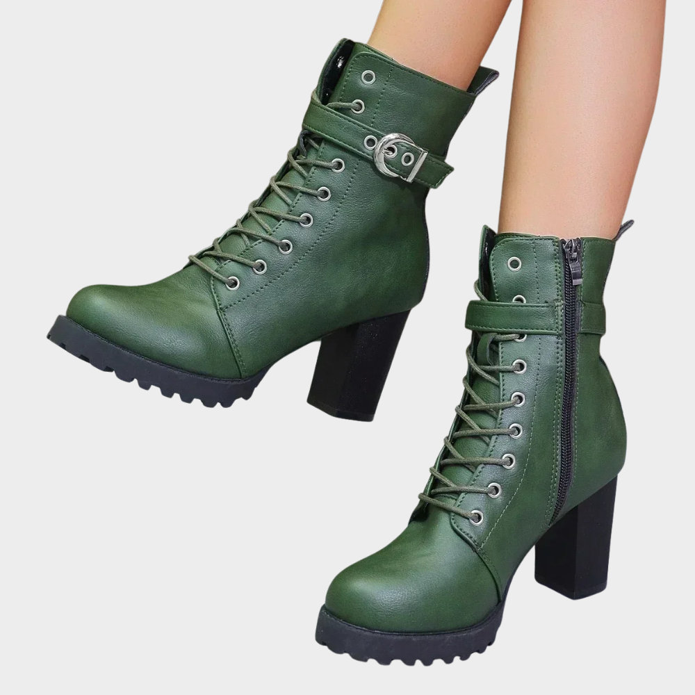 Marit | Flared Heel Ankle Boots