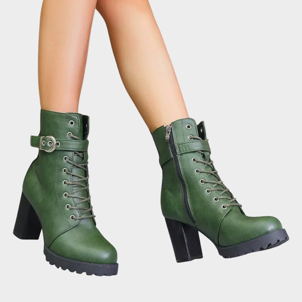 Marit | Flared Heel Ankle Boots