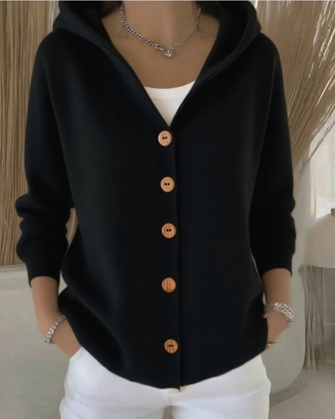 Else | Trendy Knit Cardigan with Hood
