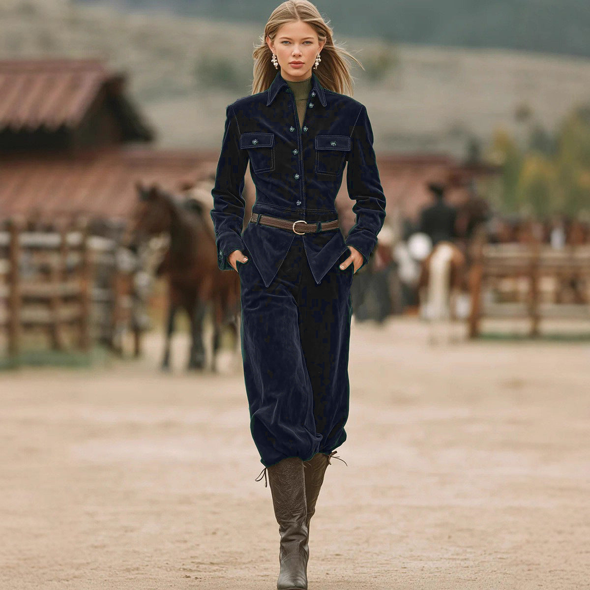 Solana | Elegant Corduroy Matching Set