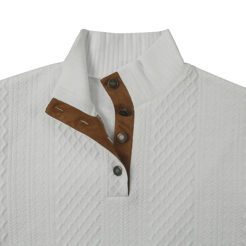 Patrick | Casual Stand Collar Jacquard Knit Sweater