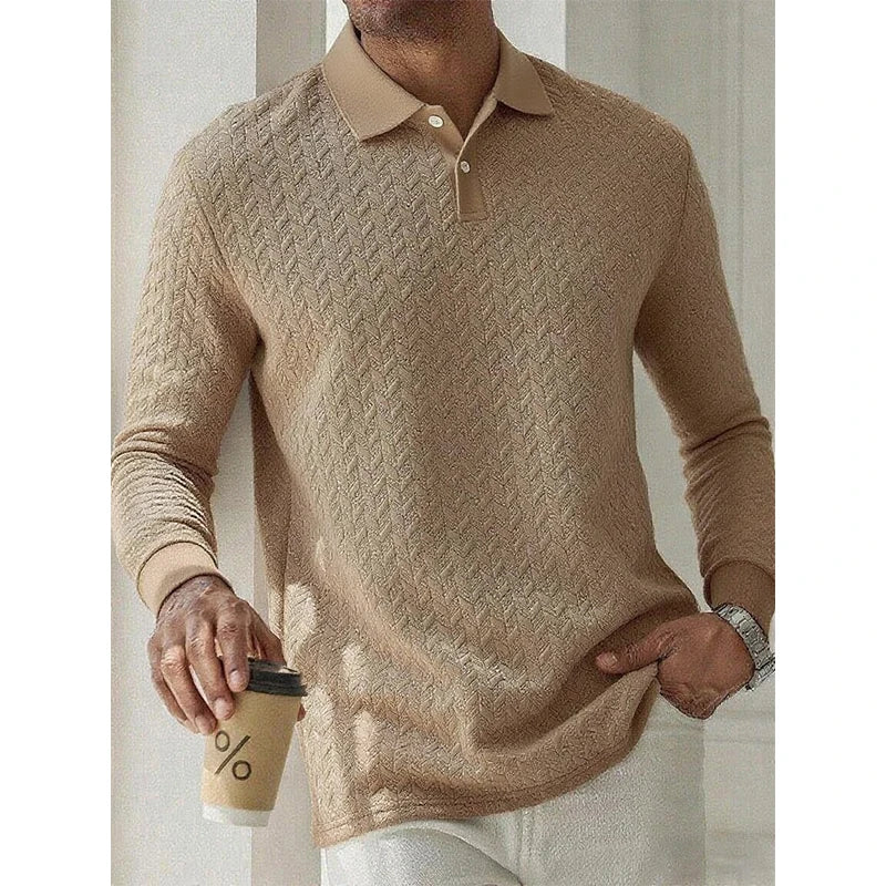 Harvey | Textured Polo Sweater