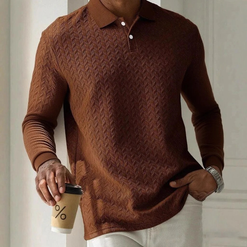 Harvey | Textured Polo Sweater