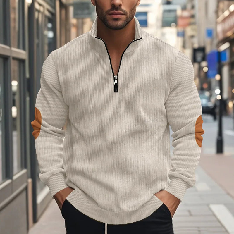 Armand | Half-Zip Corduroy Fleece Sweatshirt