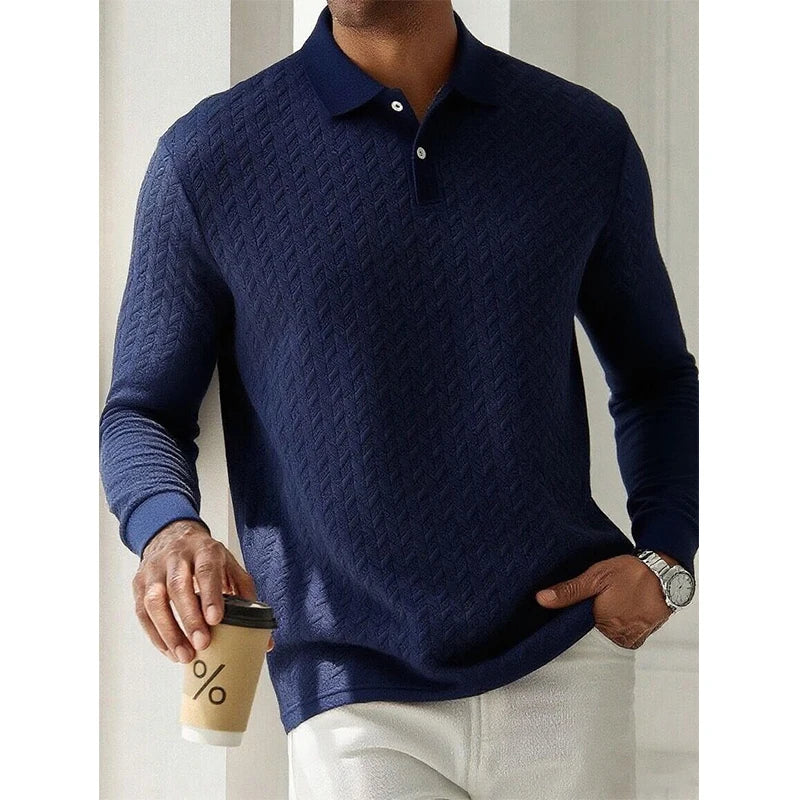 Harvey | Textured Polo Sweater