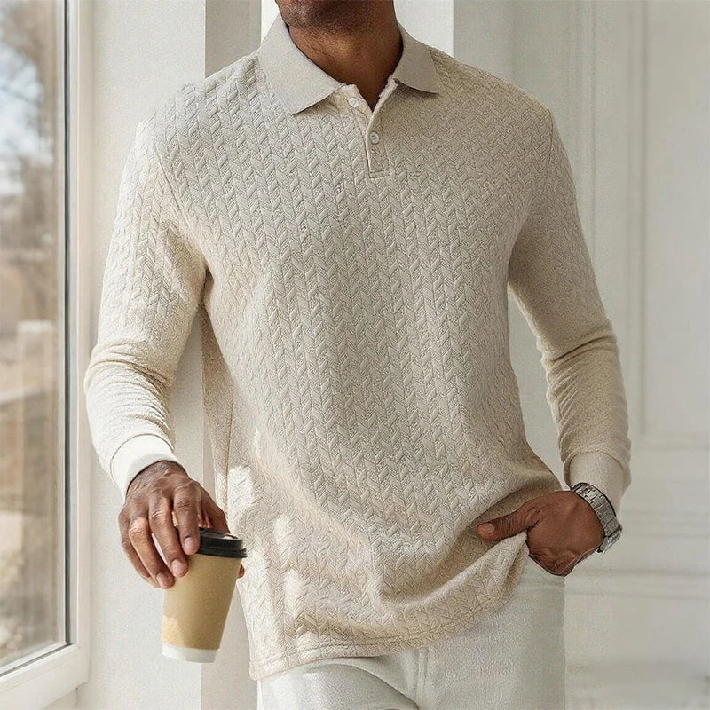 Harvey | Textured Polo Sweater