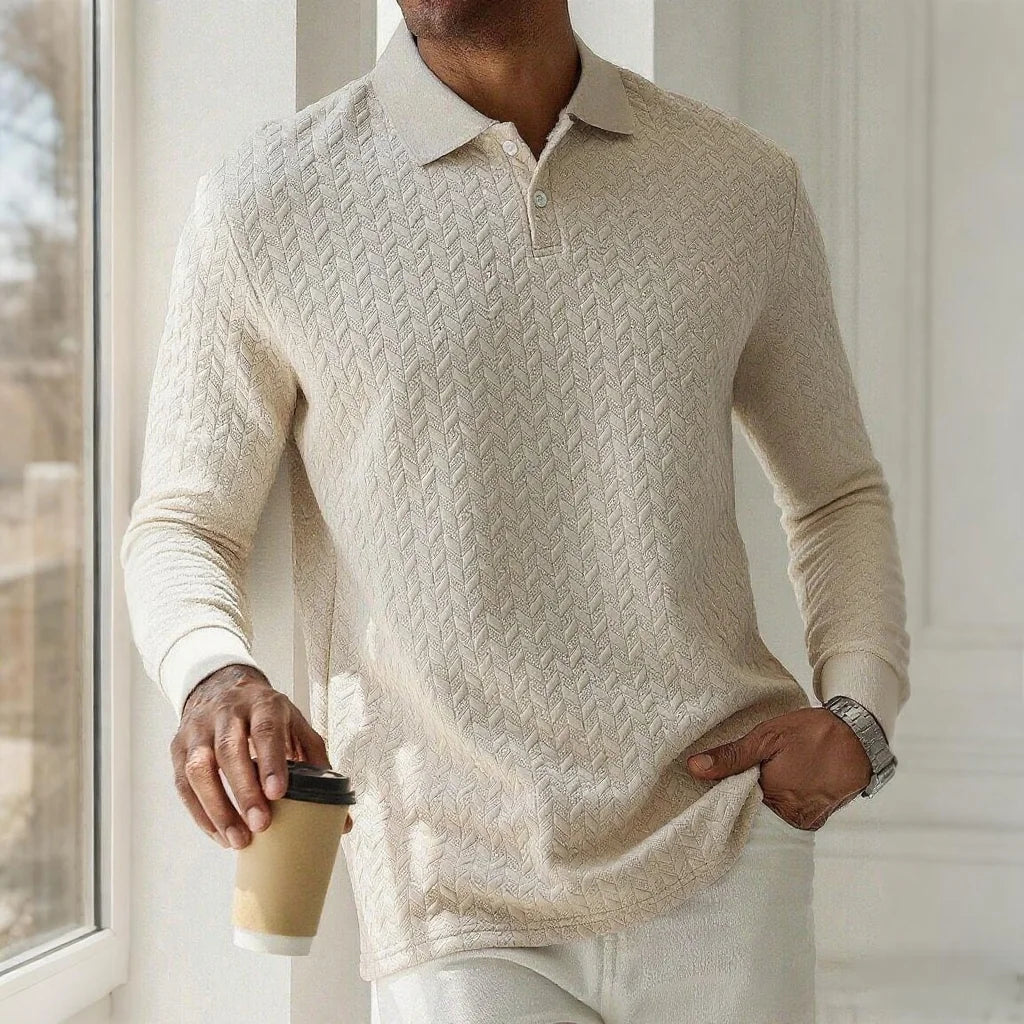 Harvey | Textured Polo Sweater