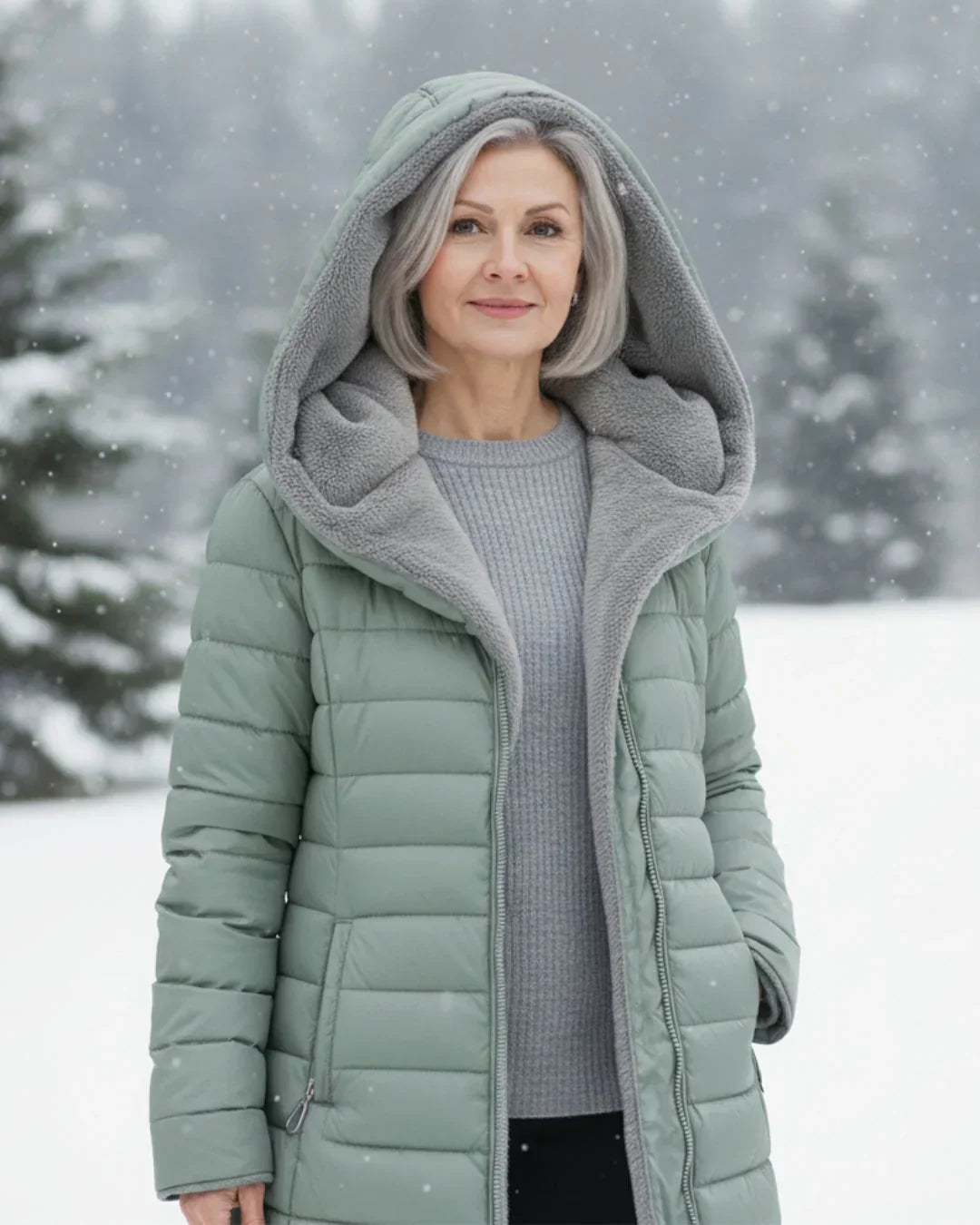 Amora | Hooded Quilted Winter Jacket