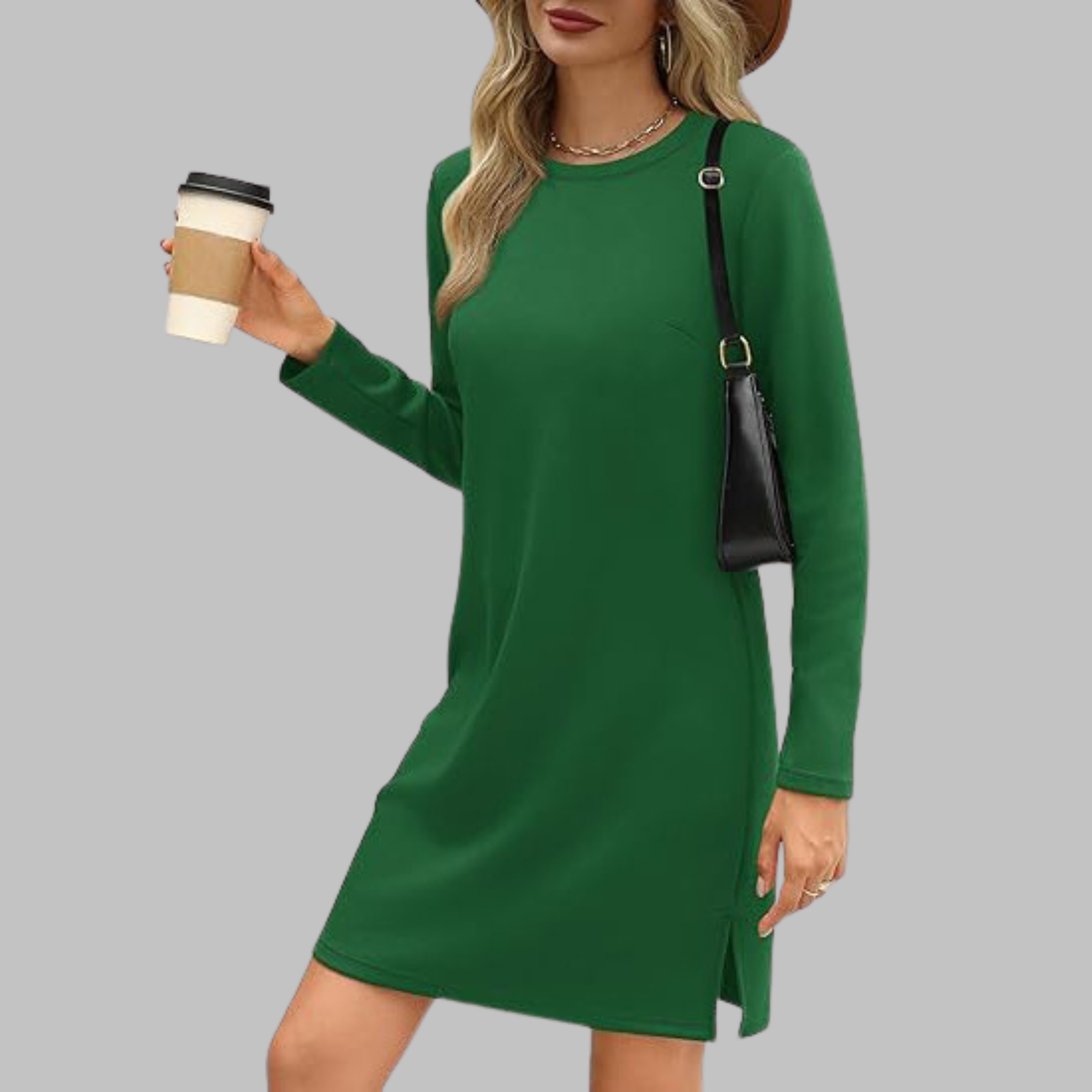 Patricia | Long Sleeve Mini Dress – Timeless Comfort & Elegance