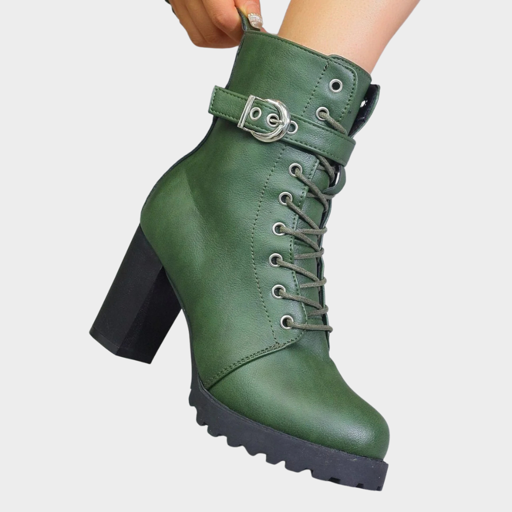 Marit | Flared Heel Ankle Boots