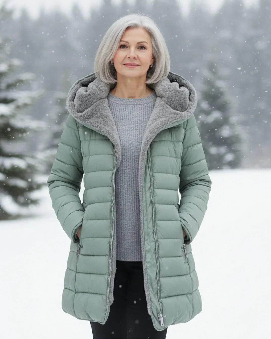 Amora | Hooded Quilted Winter Jacket
