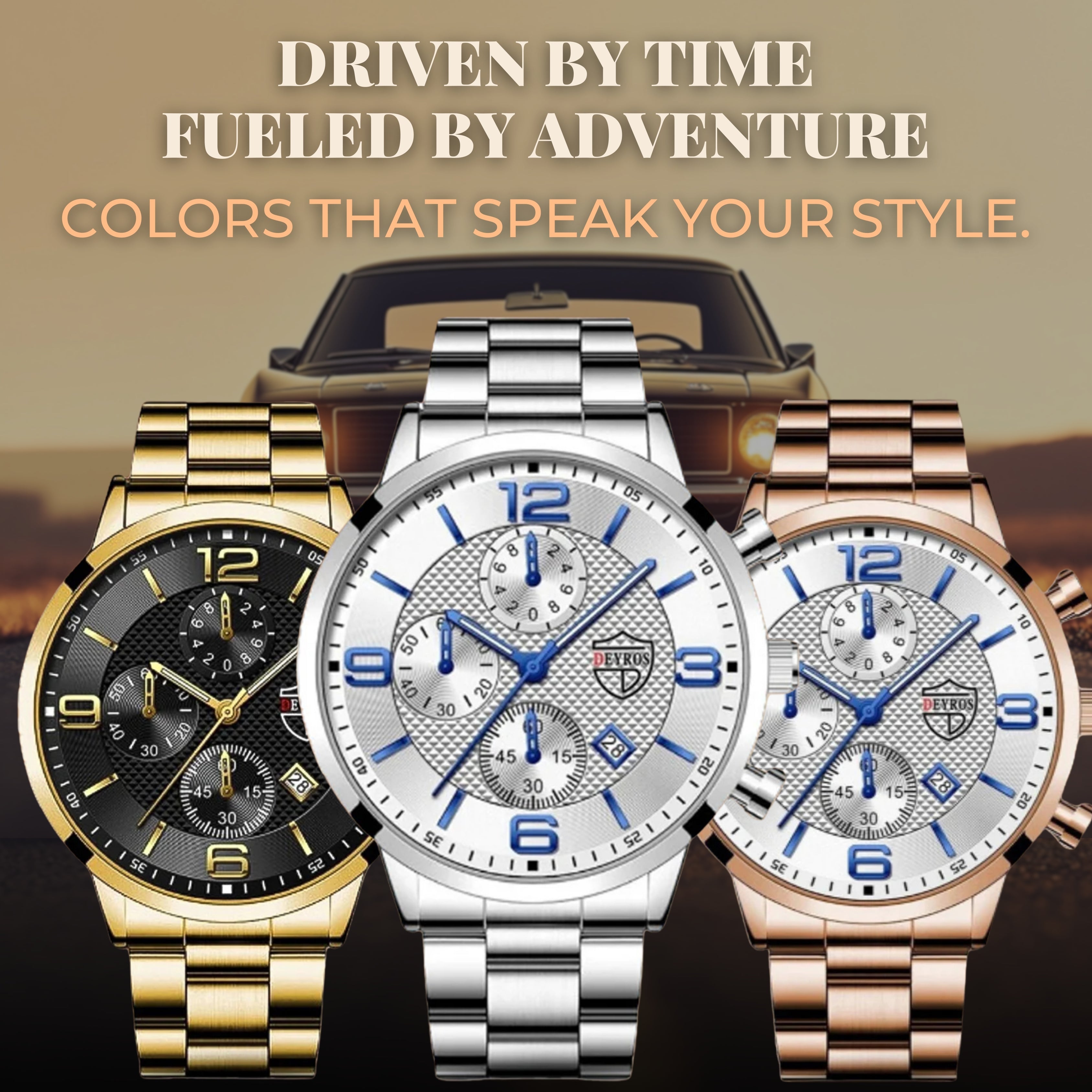 Executive Stainless Steel Wrist Watch