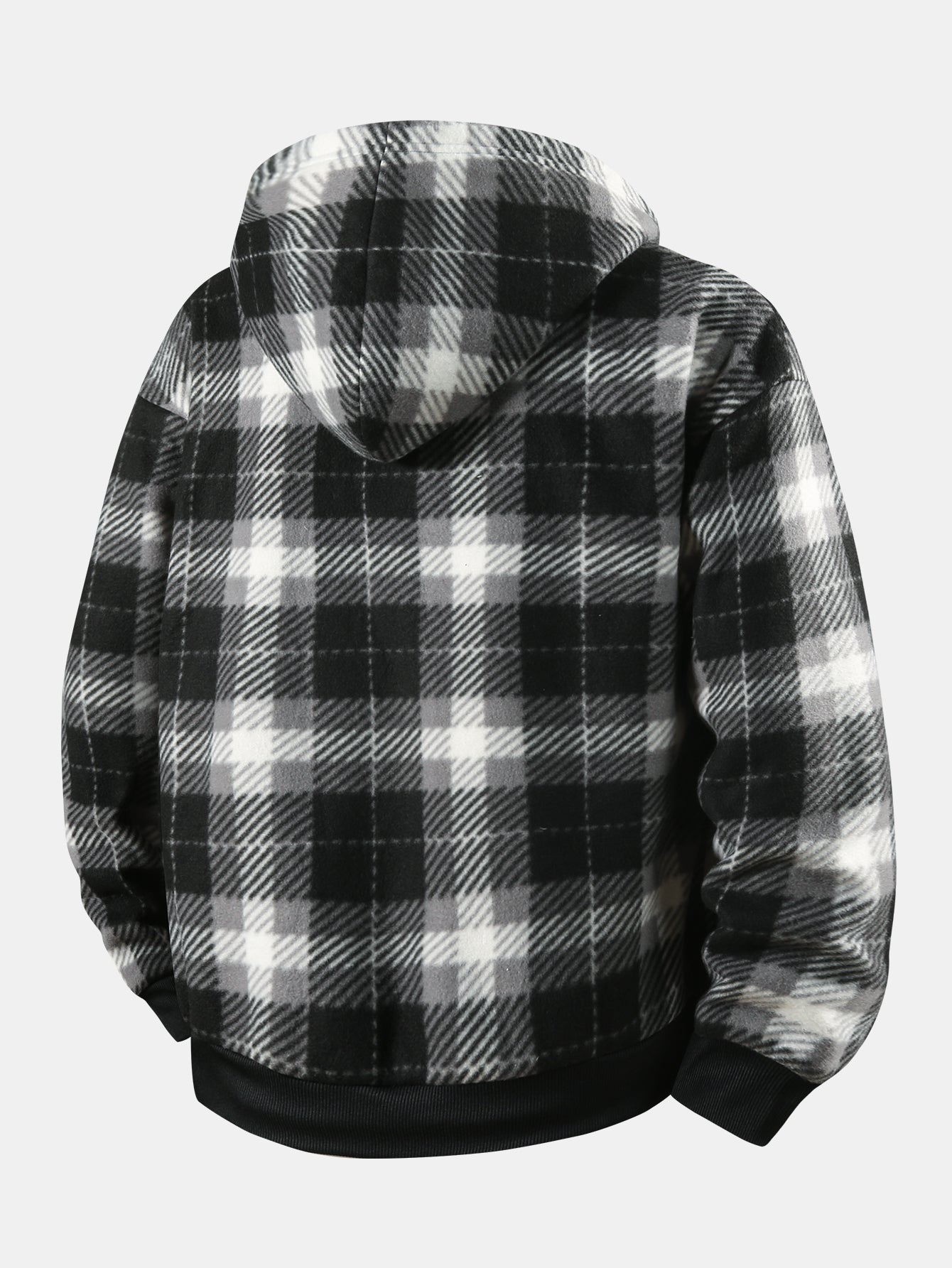 Nash | Teddy-Lined Flannel Zip Hooded Coat