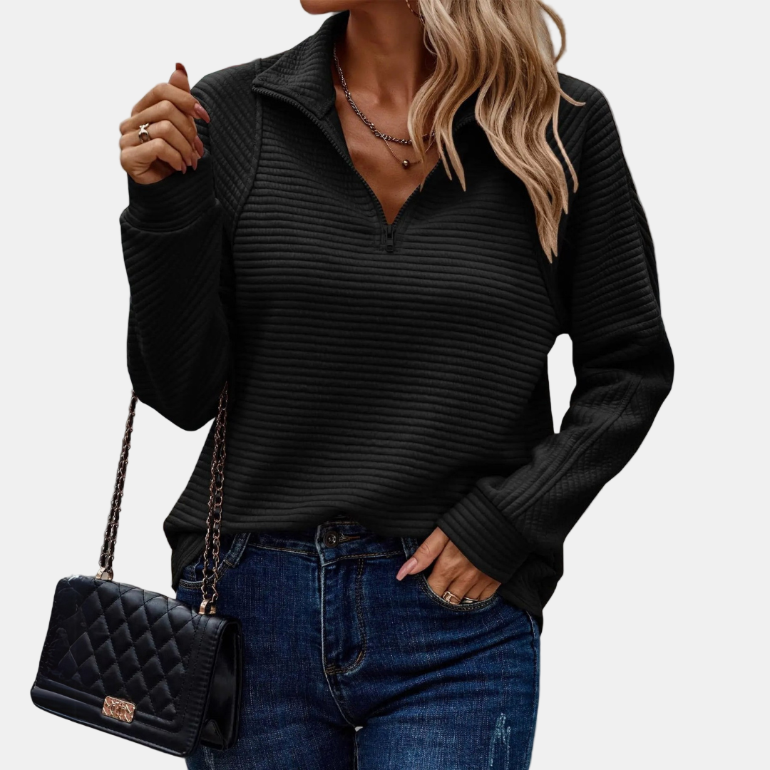 Iris | Half-Zip Detailed Pullover