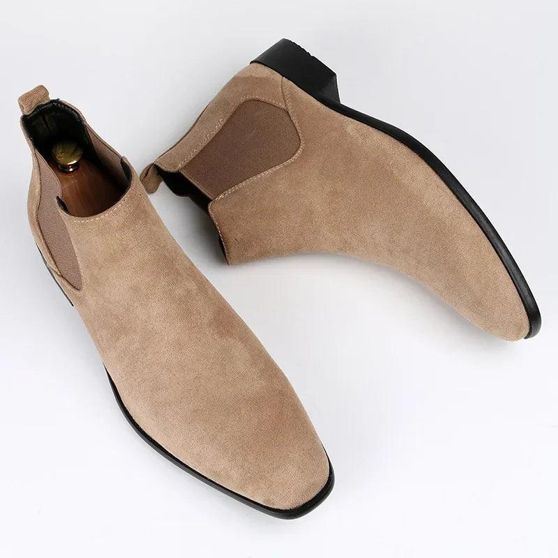 Job | Elegant Beige Chelsea Boots for the Style-Conscious Man