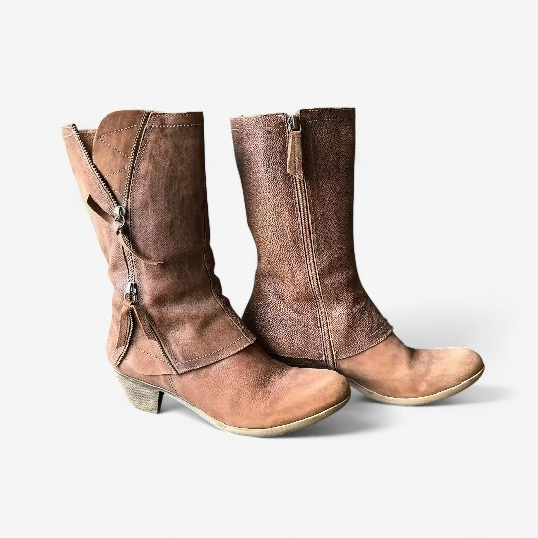 The Amelia | Layered Mid-Calf Boots