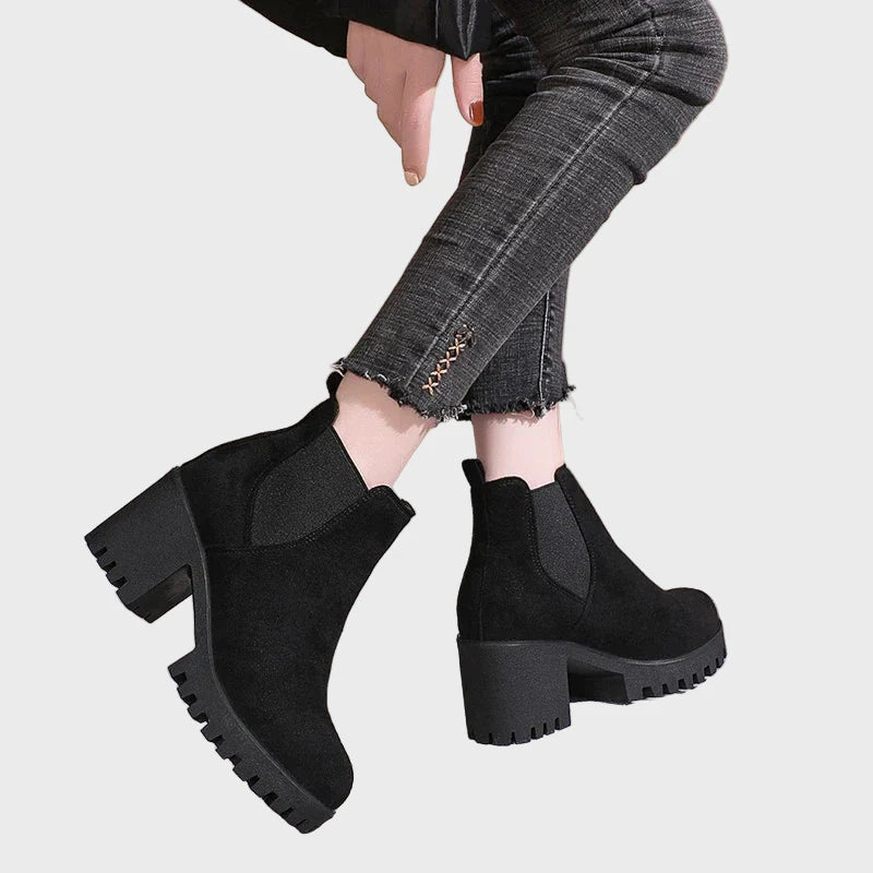 Bobbie | Block Heel Short Boots