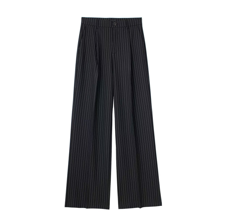 Noelle | High Waist Striped Trousers