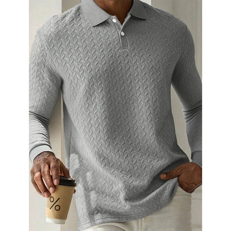 Harvey | Textured Polo Sweater