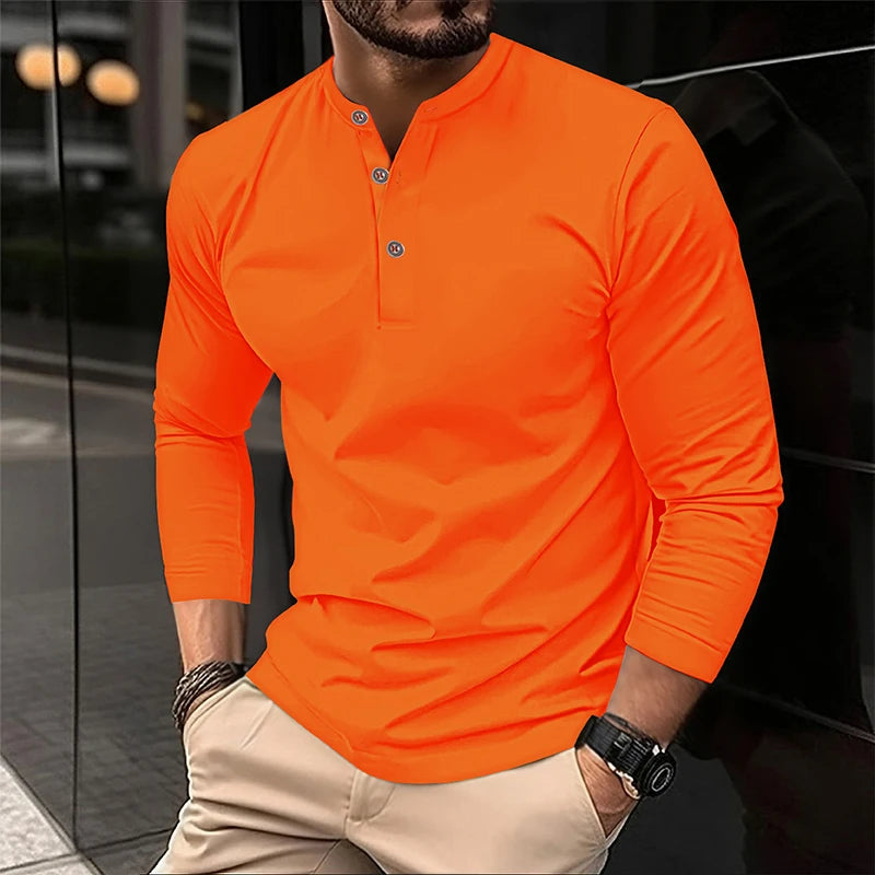 Alexander | Long Sleeve Breathable Polo Shirt for Men