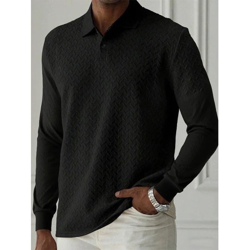 Harvey | Textured Polo Sweater