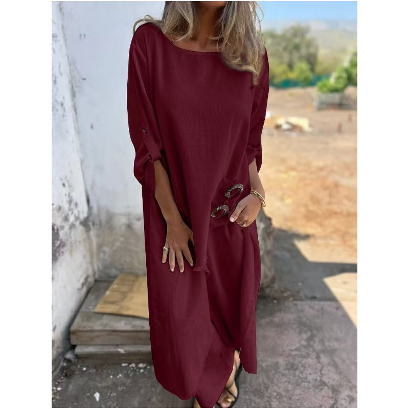 Velora | New Cotton-Linen Dress + Pants - Comfortable Two-Piece Set